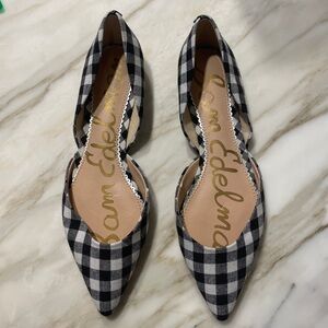 Sam Edelman Rodney Flats Gingham Black/White Size 8.5 Shoes (only worn once!)